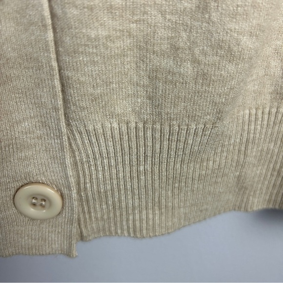 Aaeda Neutral Floral Embroidered Button Front Cardigan Sweater XL Cream - Picture 11 of 13